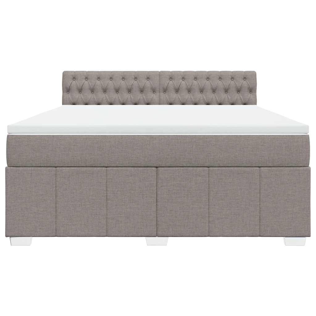 Giroletto a Molle con Materasso Tortora 180x200 cm in Tessuto