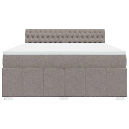 Giroletto a Molle con Materasso Tortora 180x200 cm in Tessuto