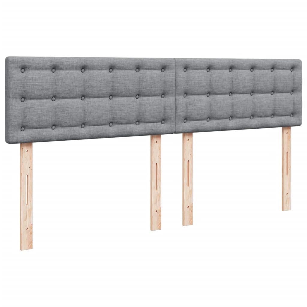 Giroletto a Molle con Materasso Grigio Chiaro180x200 cm Tessuto