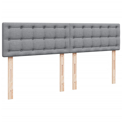 Giroletto a Molle con Materasso Grigio Chiaro180x200 cm Tessuto