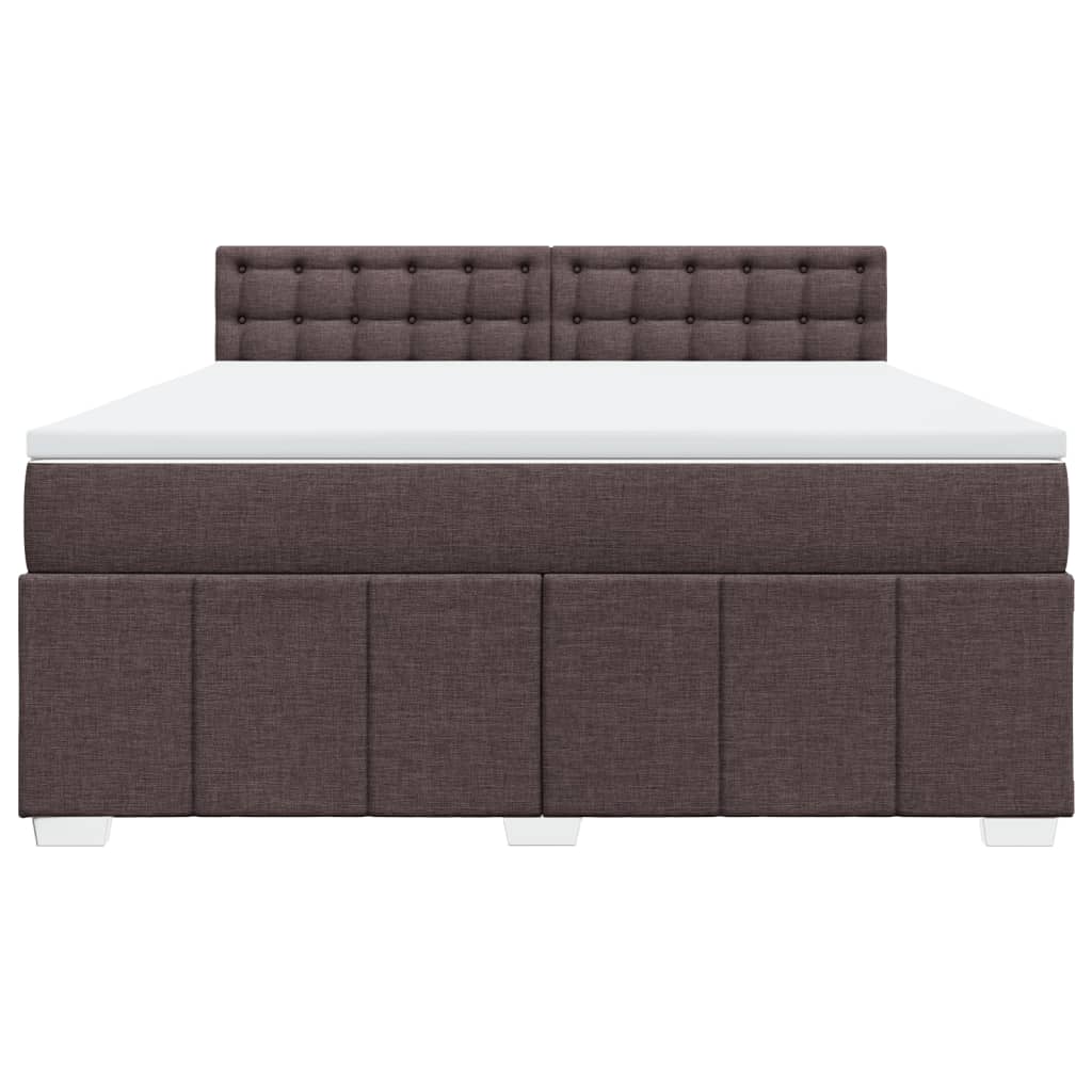 Giroletto a Molle con Materasso Marrone Scuro 180x200cm Tessuto | homemem39