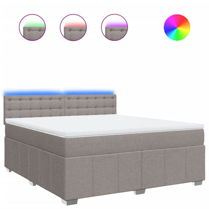 Giroletto a Molle con Materasso Tortora 180x200 cm in Tessuto | homemem39
