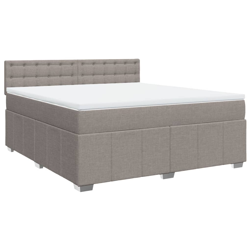 Giroletto a Molle con Materasso Tortora 180x200 cm in Tessuto | homemem39