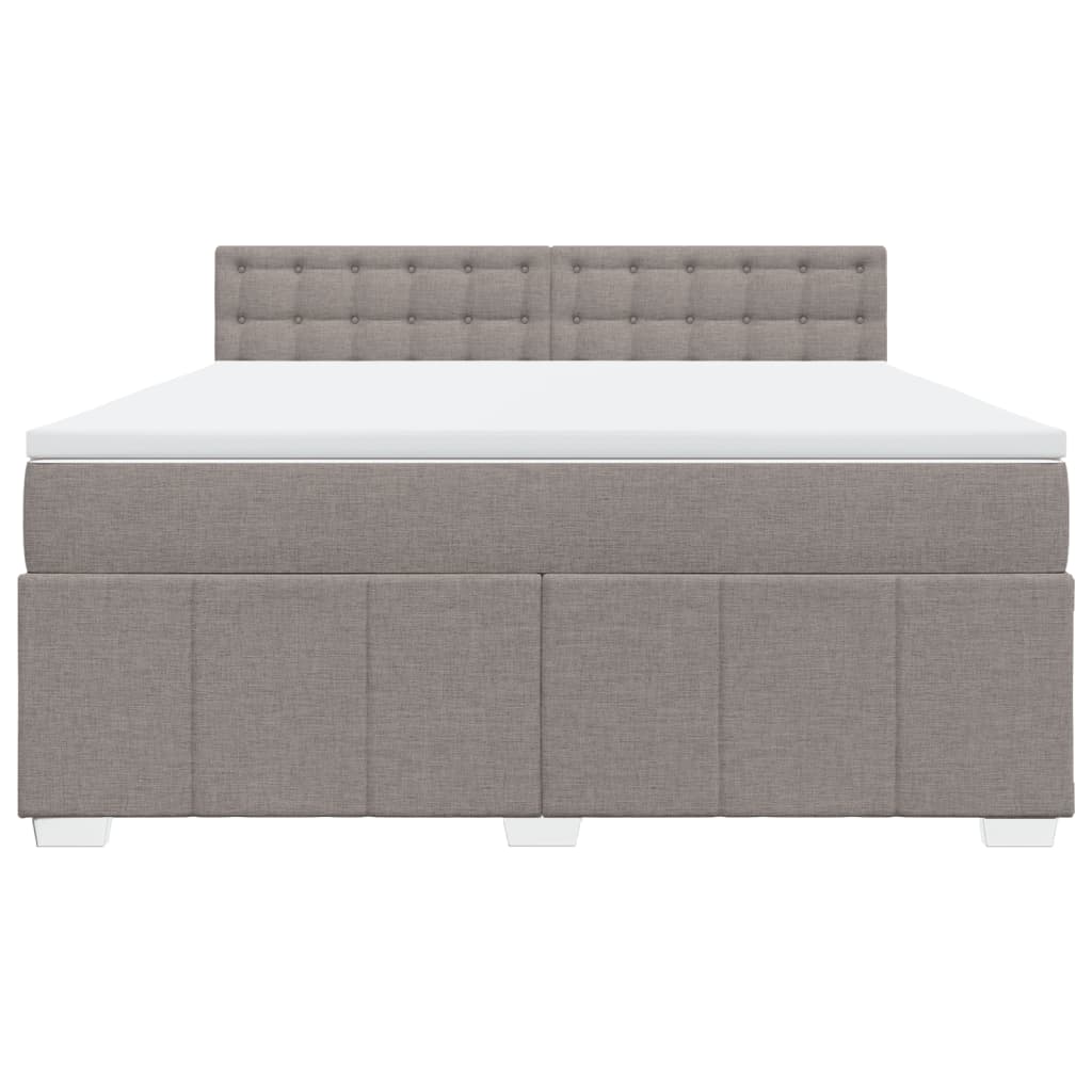 Giroletto a Molle con Materasso Tortora 180x200 cm in Tessuto | homemem39