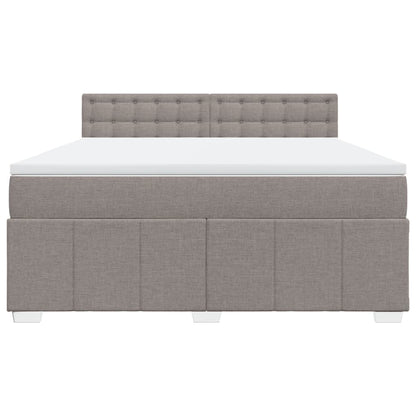 Giroletto a Molle con Materasso Tortora 180x200 cm in Tessuto | homemem39