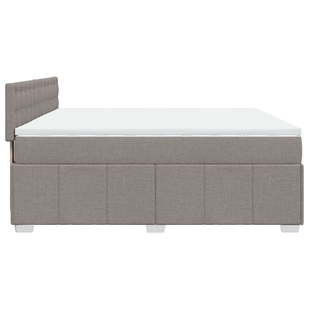 Giroletto a Molle con Materasso Tortora 180x200 cm in Tessuto | homemem39