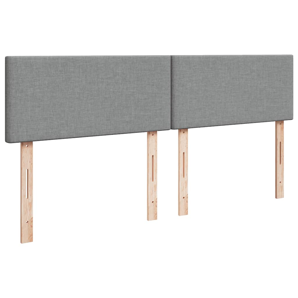 Giroletto a Molle con Materasso Grigio Chiaro 200x200cm Tessuto