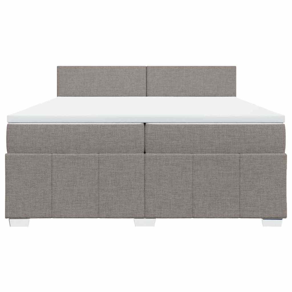 Giroletto a Molle con Materasso Tortora 200x200 cm in Tessuto
