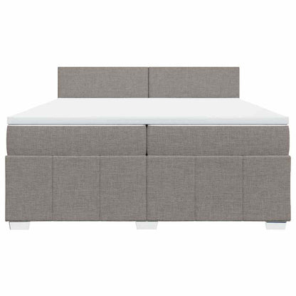 Giroletto a Molle con Materasso Tortora 200x200 cm in Tessuto