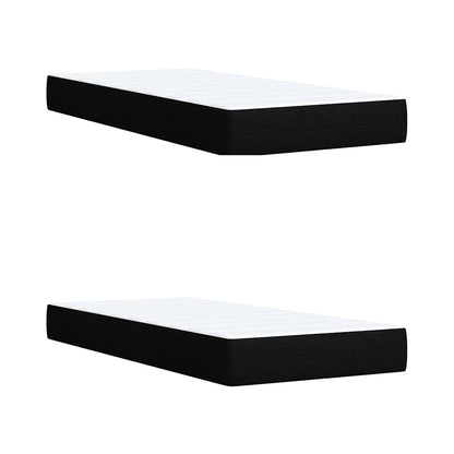 Giroletto a Molle con Materasso Nero 200x200 cm in Tessuto - homemem39