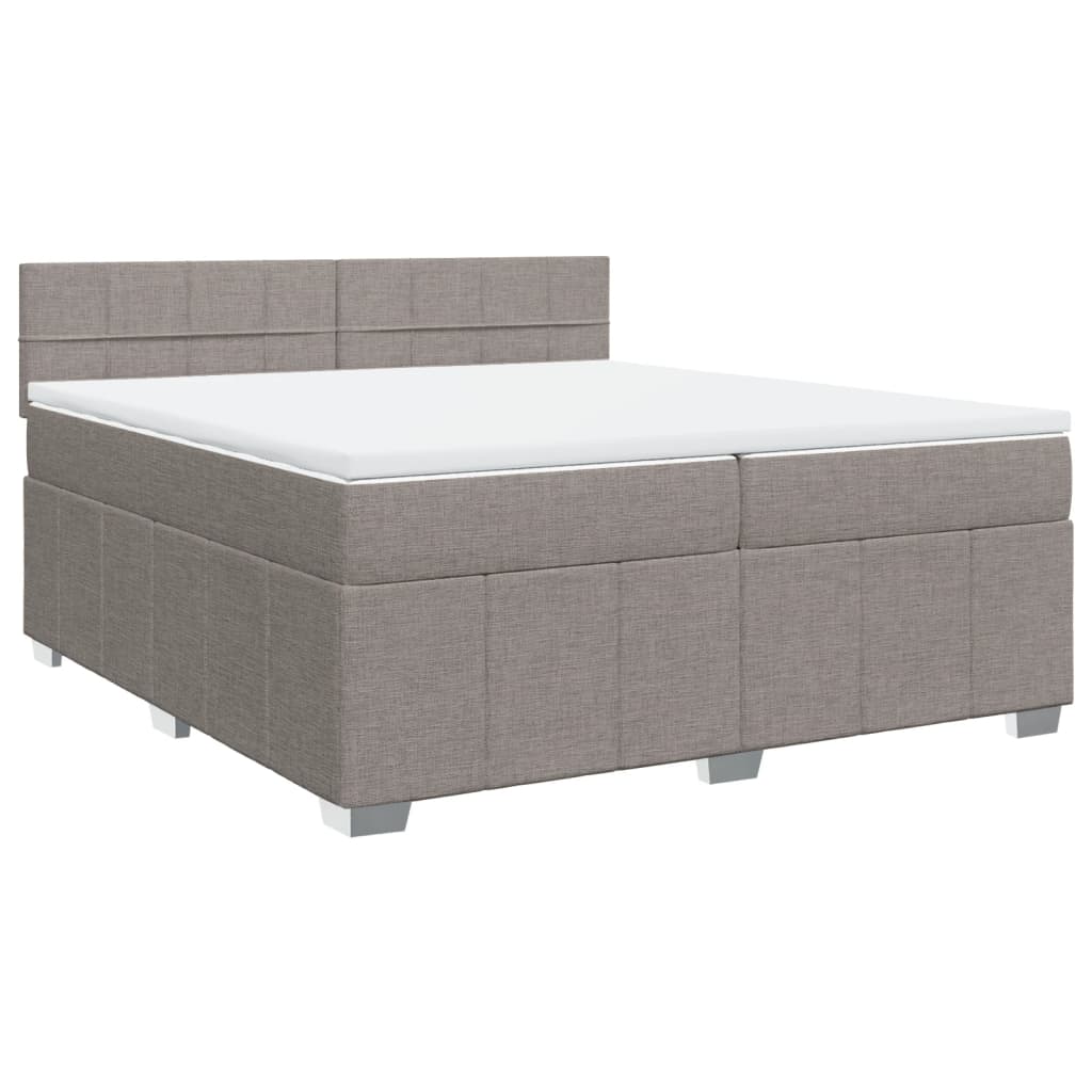 Giroletto a Molle con Materasso Tortora 200x200 cm in Tessuto | homemem39