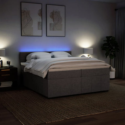 Giroletto a Molle con Materasso Tortora 200x200 cm in Tessuto | homemem39