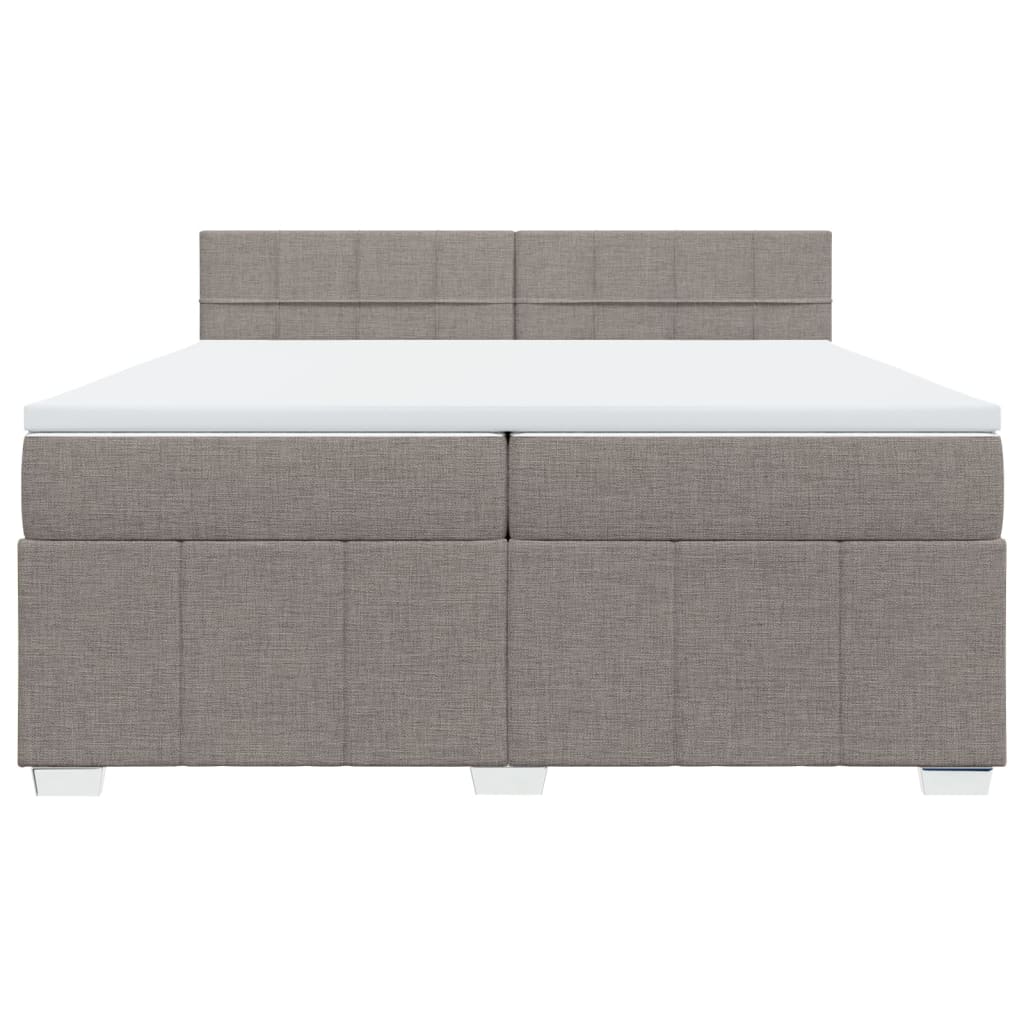 Giroletto a Molle con Materasso Tortora 200x200 cm in Tessuto | homemem39