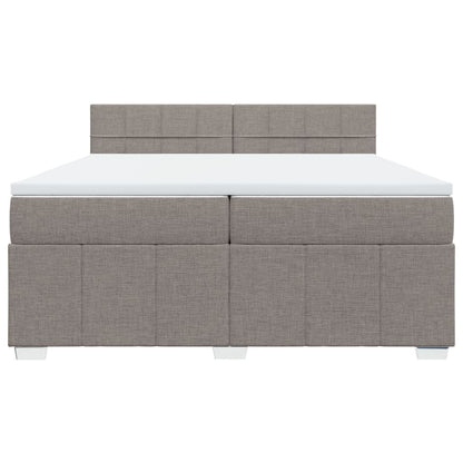 Giroletto a Molle con Materasso Tortora 200x200 cm in Tessuto | homemem39