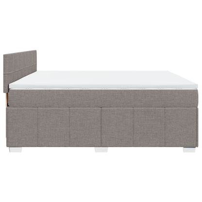 Giroletto a Molle con Materasso Tortora 200x200 cm in Tessuto | homemem39