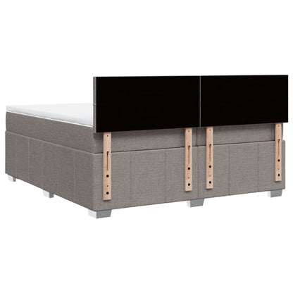 Giroletto a Molle con Materasso Tortora 200x200 cm in Tessuto | homemem39