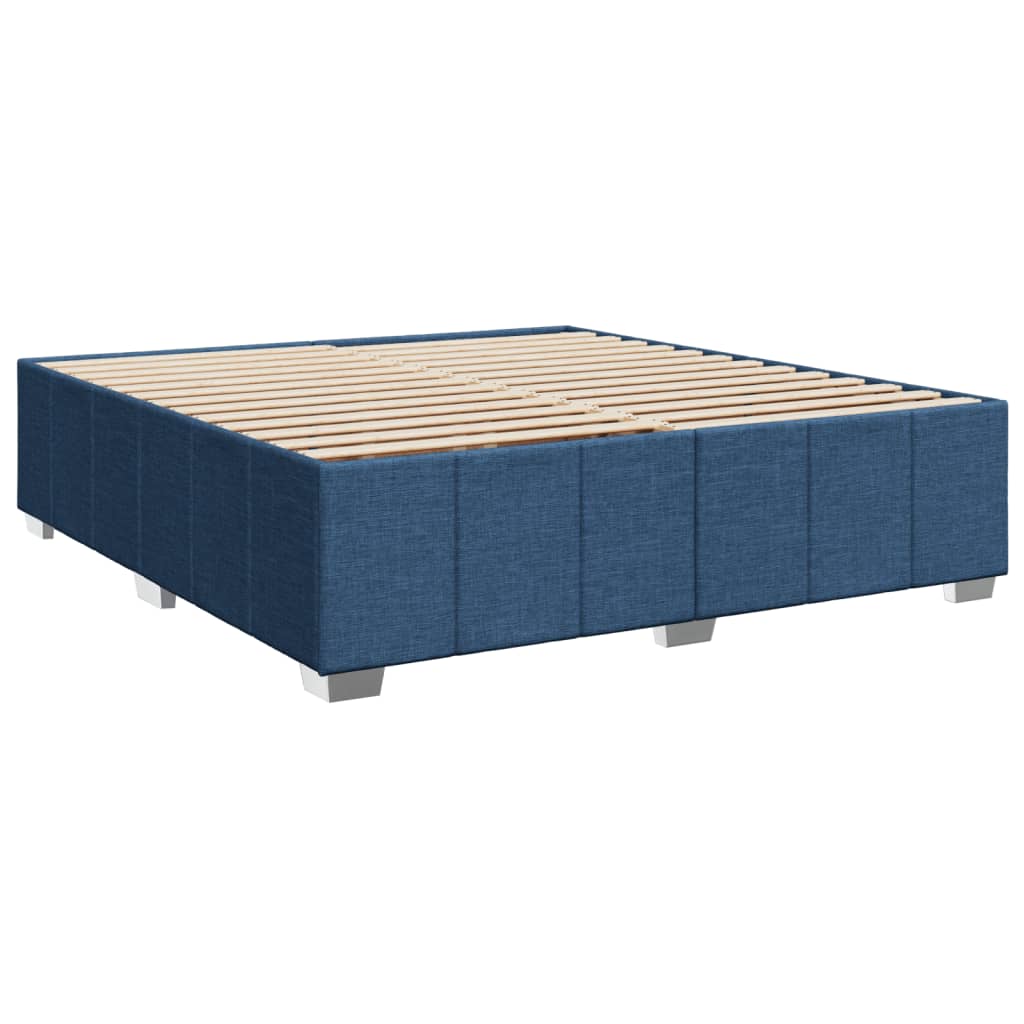 Giroletto a Molle con Materasso Blu 200x200 cm in Tessuto | homemem39
