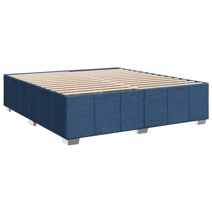Giroletto a Molle con Materasso Blu 200x200 cm in Tessuto | homemem39