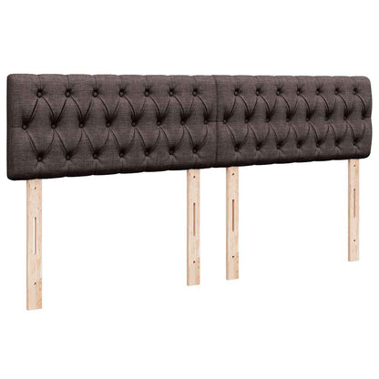 Giroletto a Molle con Materasso Marrone Scuro 200x200cm Tessuto