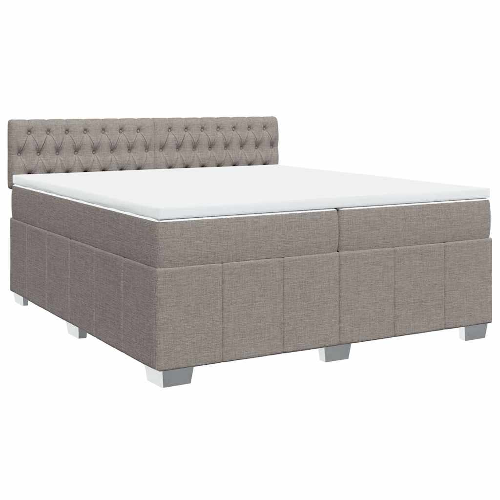 Giroletto a Molle con Materasso Tortora 200x200 cm in Tessuto | homemem39