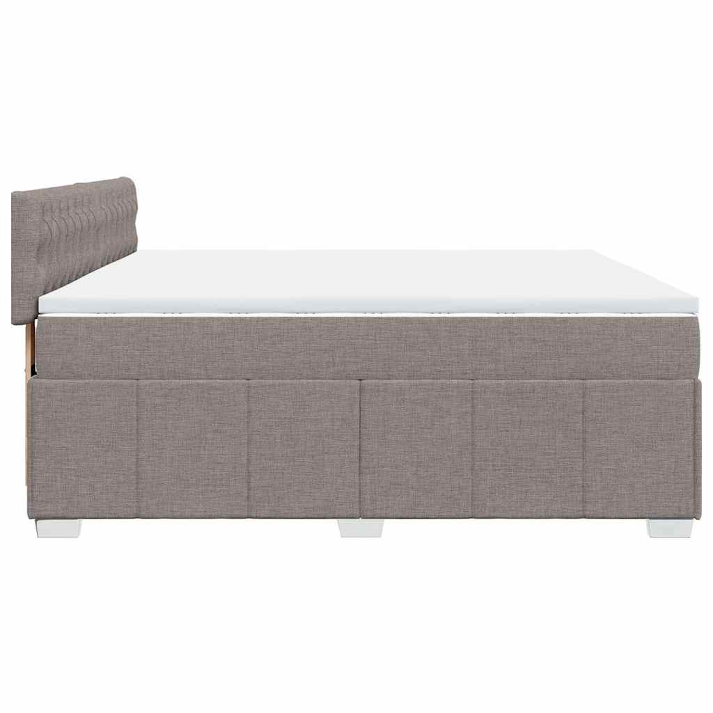 Giroletto a Molle con Materasso Tortora 200x200 cm in Tessuto | homemem39