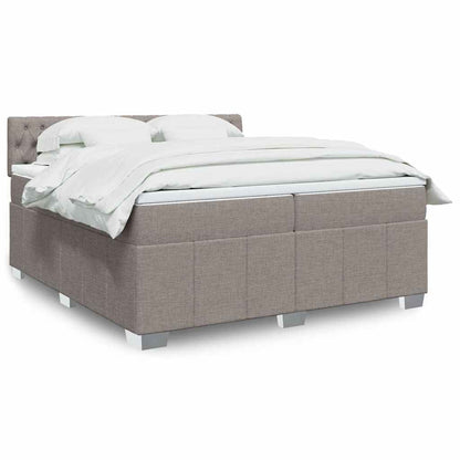 Giroletto a Molle con Materasso Tortora 200x200 cm in Tessuto | homemem39