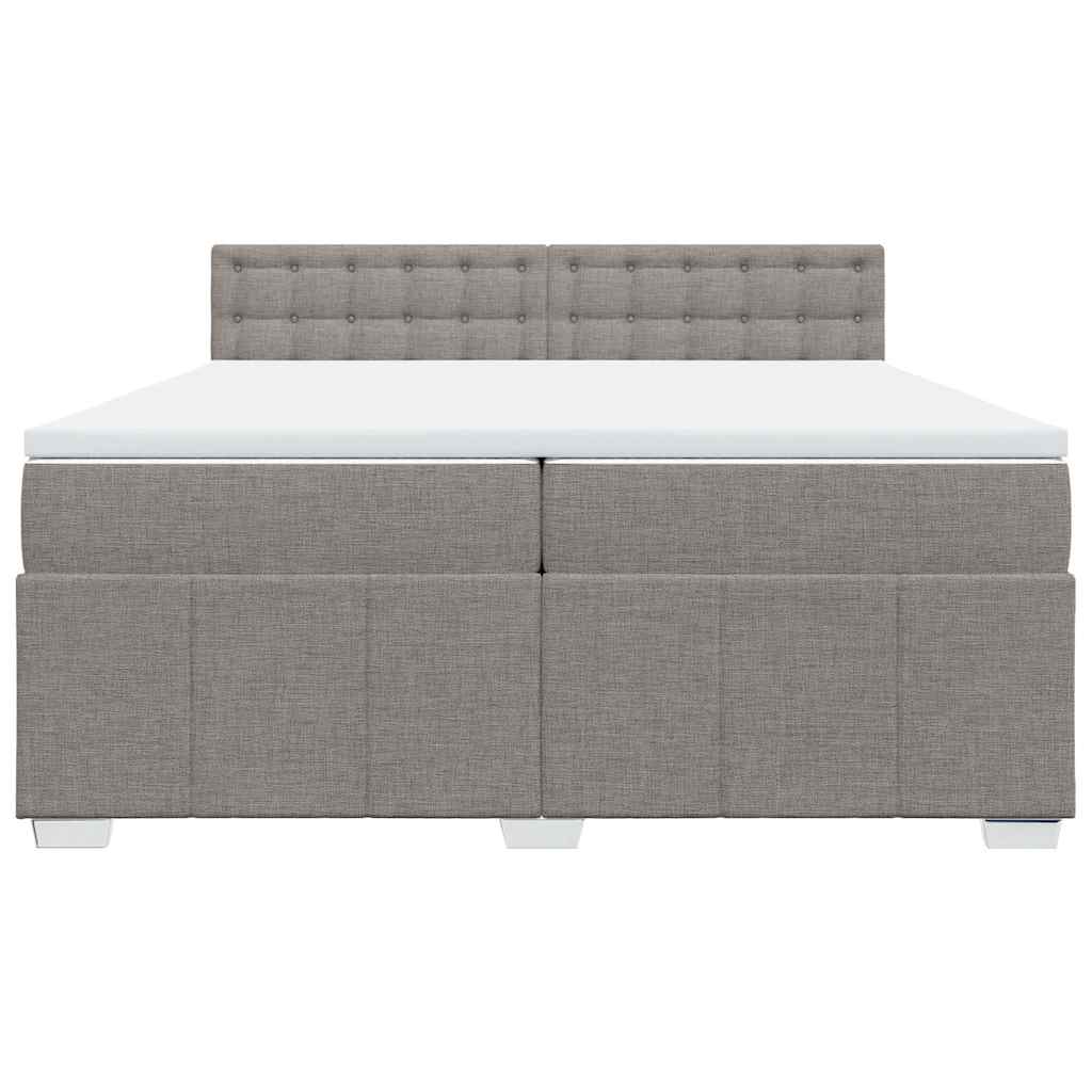 Giroletto a Molle con Materasso Tortora 200x200 cm in Tessuto | homemem39