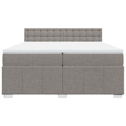 Giroletto a Molle con Materasso Tortora 200x200 cm in Tessuto