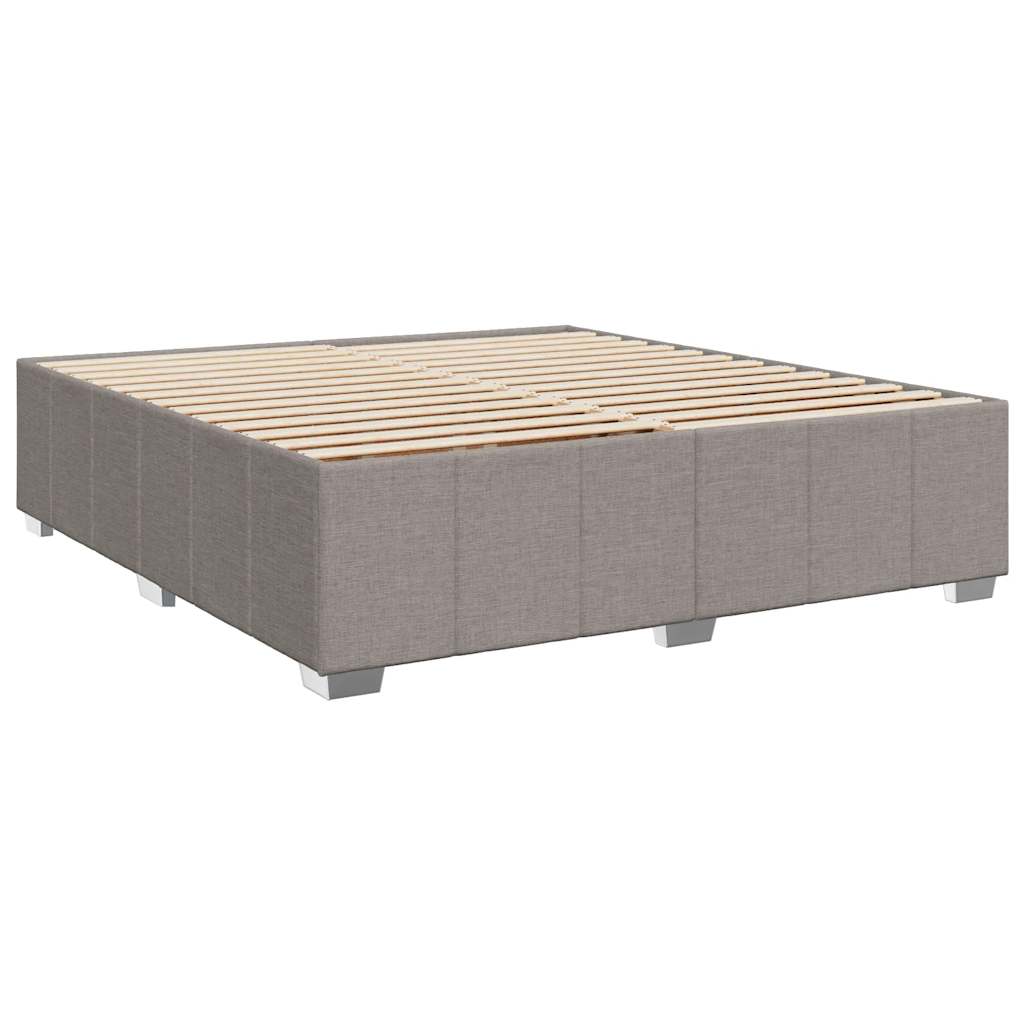 Giroletto a Molle con Materasso Tortora 200x200 cm in Tessuto | homemem39