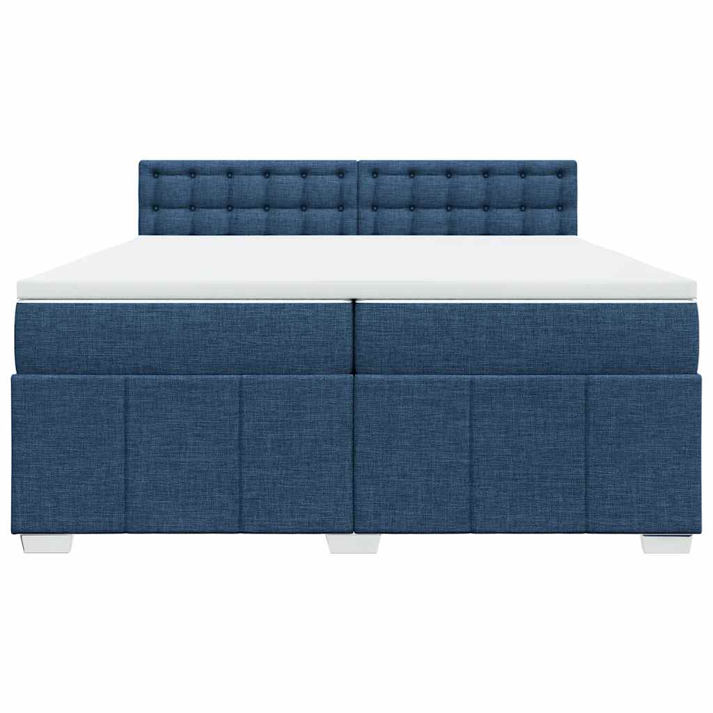 Giroletto a Molle con Materasso Blu 200x200 cm in Tessuto | homemem39