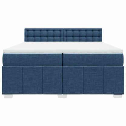 Giroletto a Molle con Materasso Blu 200x200 cm in Tessuto | homemem39