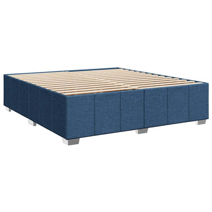 Giroletto a Molle con Materasso Blu 200x200 cm in Tessuto | homemem39