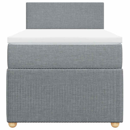 Giroletto a Molle con Materasso Grigio Chiaro 80x200 cm Tessuto - homemem39