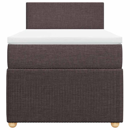 Giroletto a Molle con Materasso Marrone Scuro 80x200 cm Tessuto | homemem39