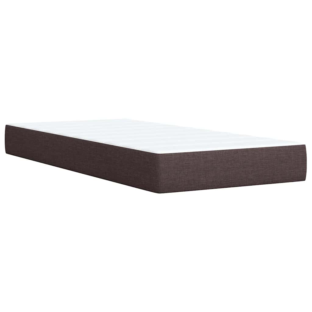 Giroletto a Molle con Materasso Marrone Scuro 80x200 cm Tessuto | homemem39