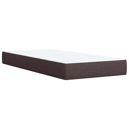 Giroletto a Molle con Materasso Marrone Scuro 80x200 cm Tessuto | homemem39