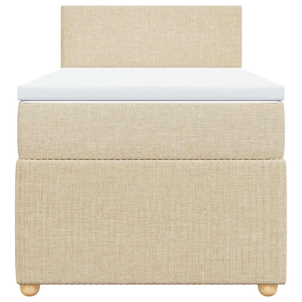 Giroletto a Molle con Materasso Crema 80x200 cm inTessuto - homemem39