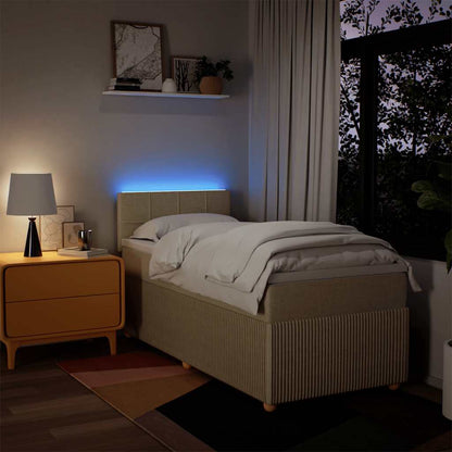 Giroletto a Molle con Materasso Crema 80x200 cm inTessuto | homemem39