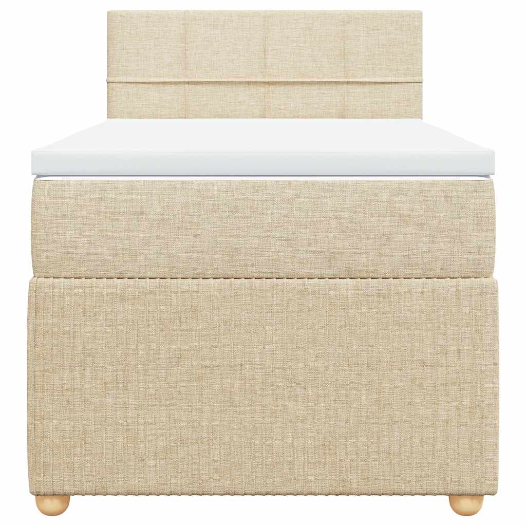 Giroletto a Molle con Materasso Crema 80x200 cm inTessuto | homemem39