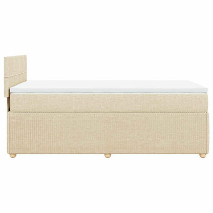 Giroletto a Molle con Materasso Crema 80x200 cm inTessuto | homemem39