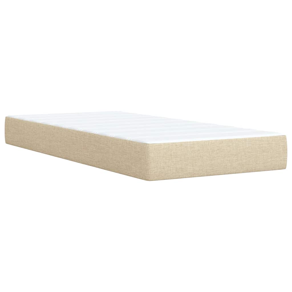 Giroletto a Molle con Materasso Crema 80x200 cm inTessuto | homemem39
