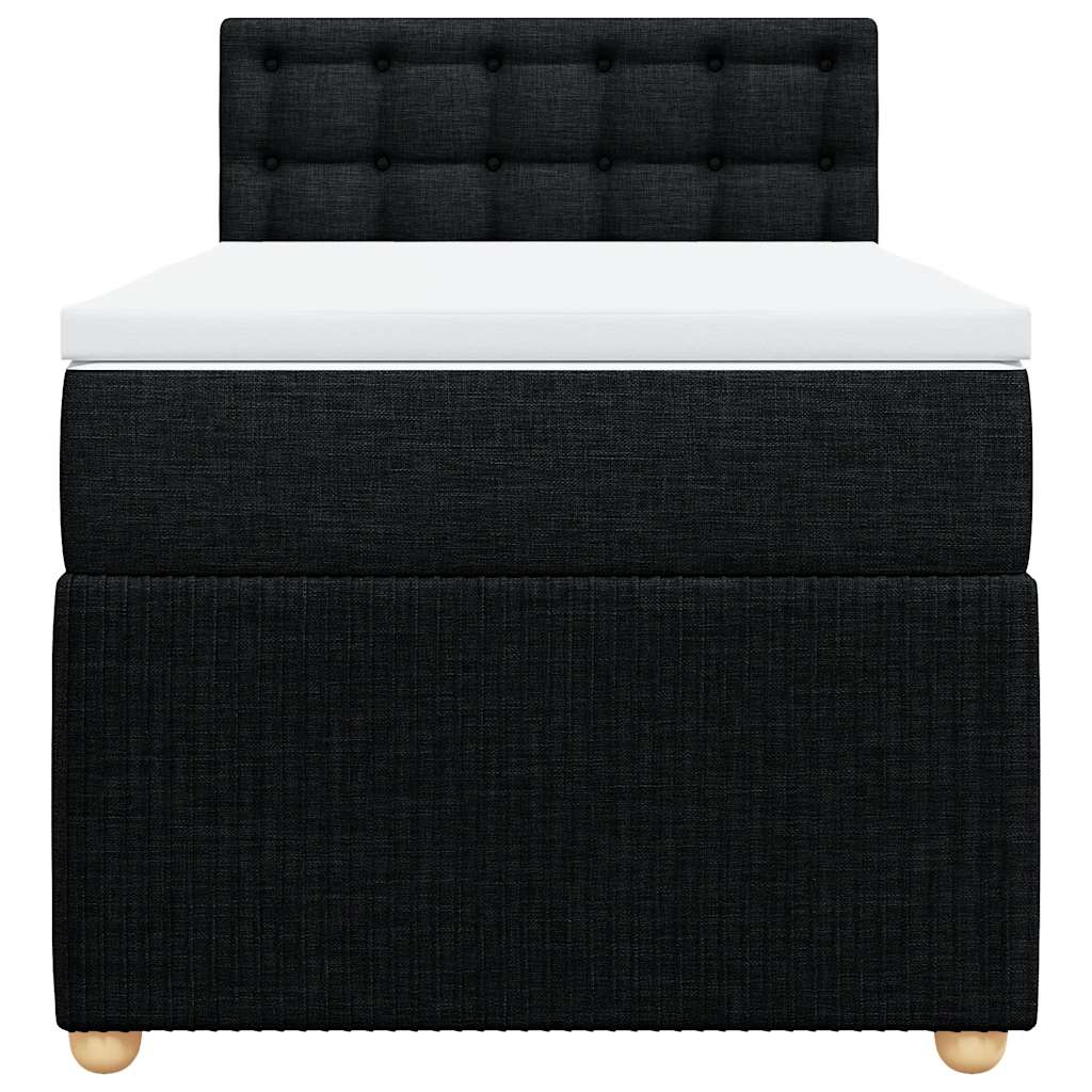 Giroletto a Molle con Materasso Nero 80x200 cm inTessuto