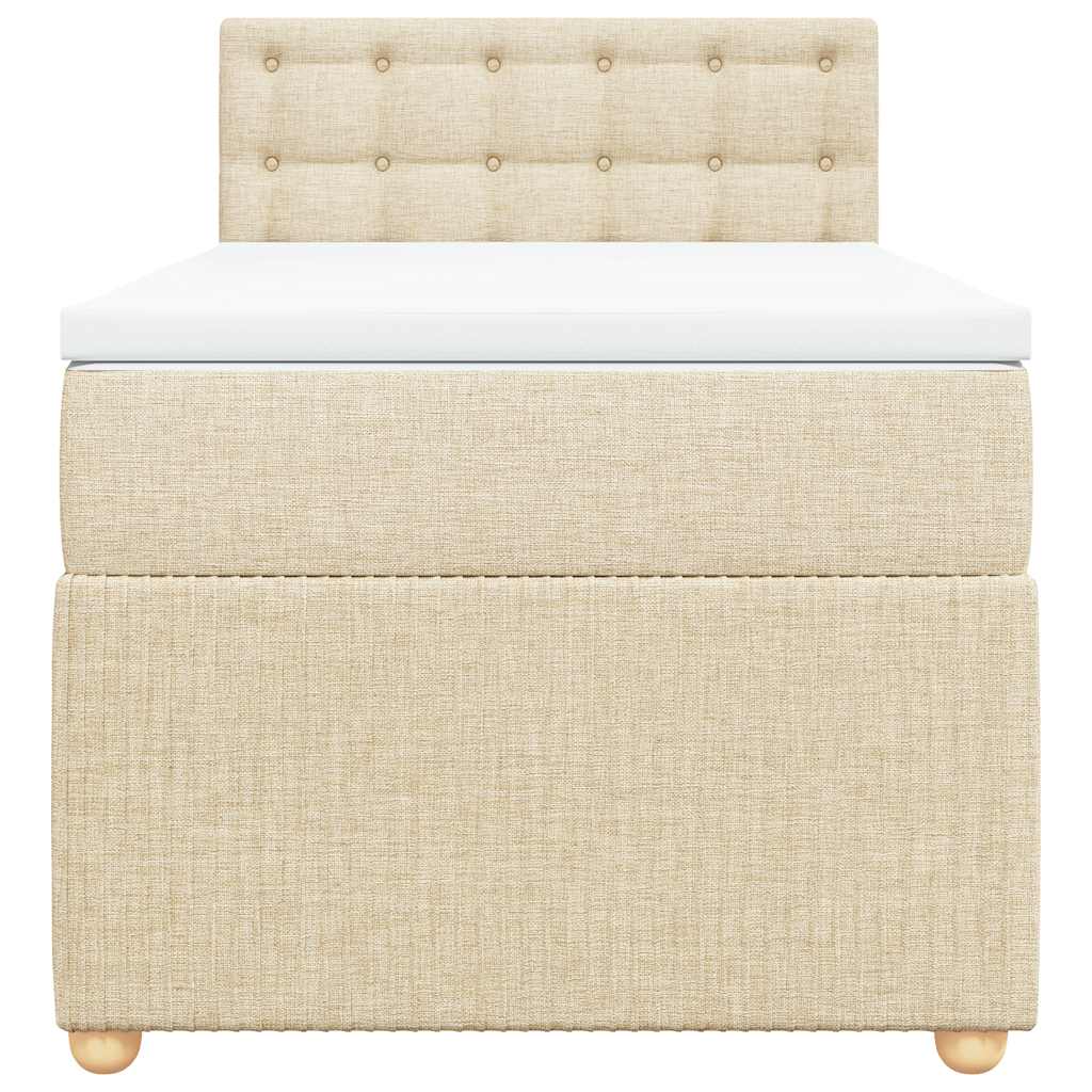 Giroletto a Molle con Materasso Crema 80x200 cm inTessuto - homemem39