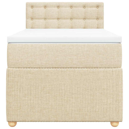 Giroletto a Molle con Materasso Crema 80x200 cm inTessuto - homemem39