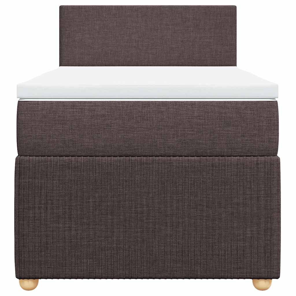 Giroletto a Molle con Materasso Marrone Scuro 90x190cm Tessuto | homemem39