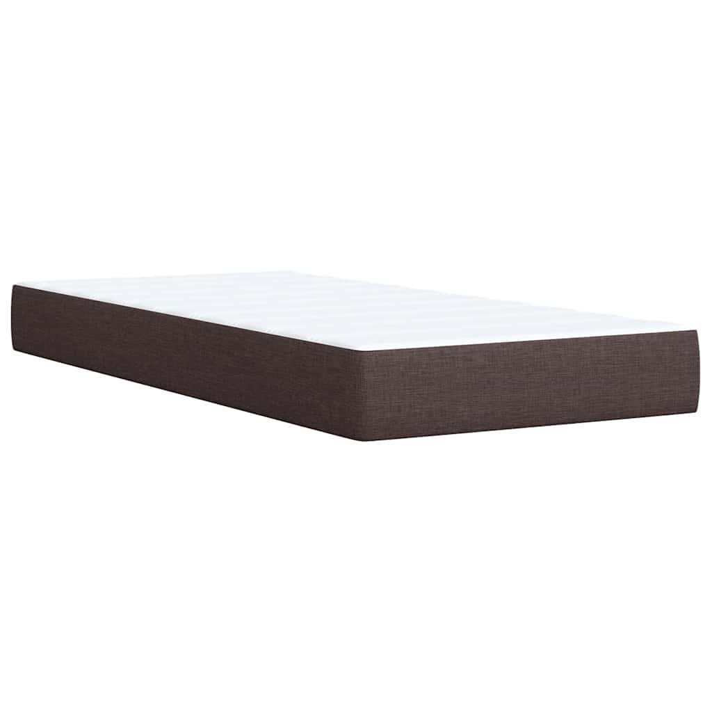 Giroletto a Molle con Materasso Marrone Scuro 90x190cm Tessuto | homemem39