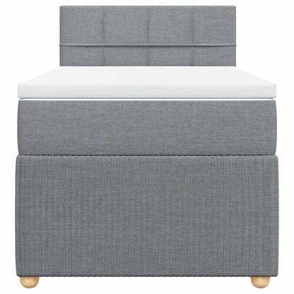 Giroletto a Molle con Materasso Grigio Chiaro 90x190 cm Tessuto - homemem39