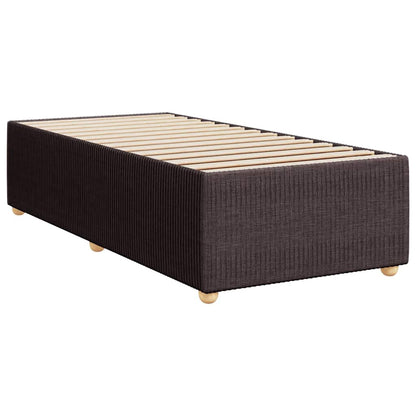 Giroletto a Molle con Materasso Marrone Scuro 90x190cm Tessuto