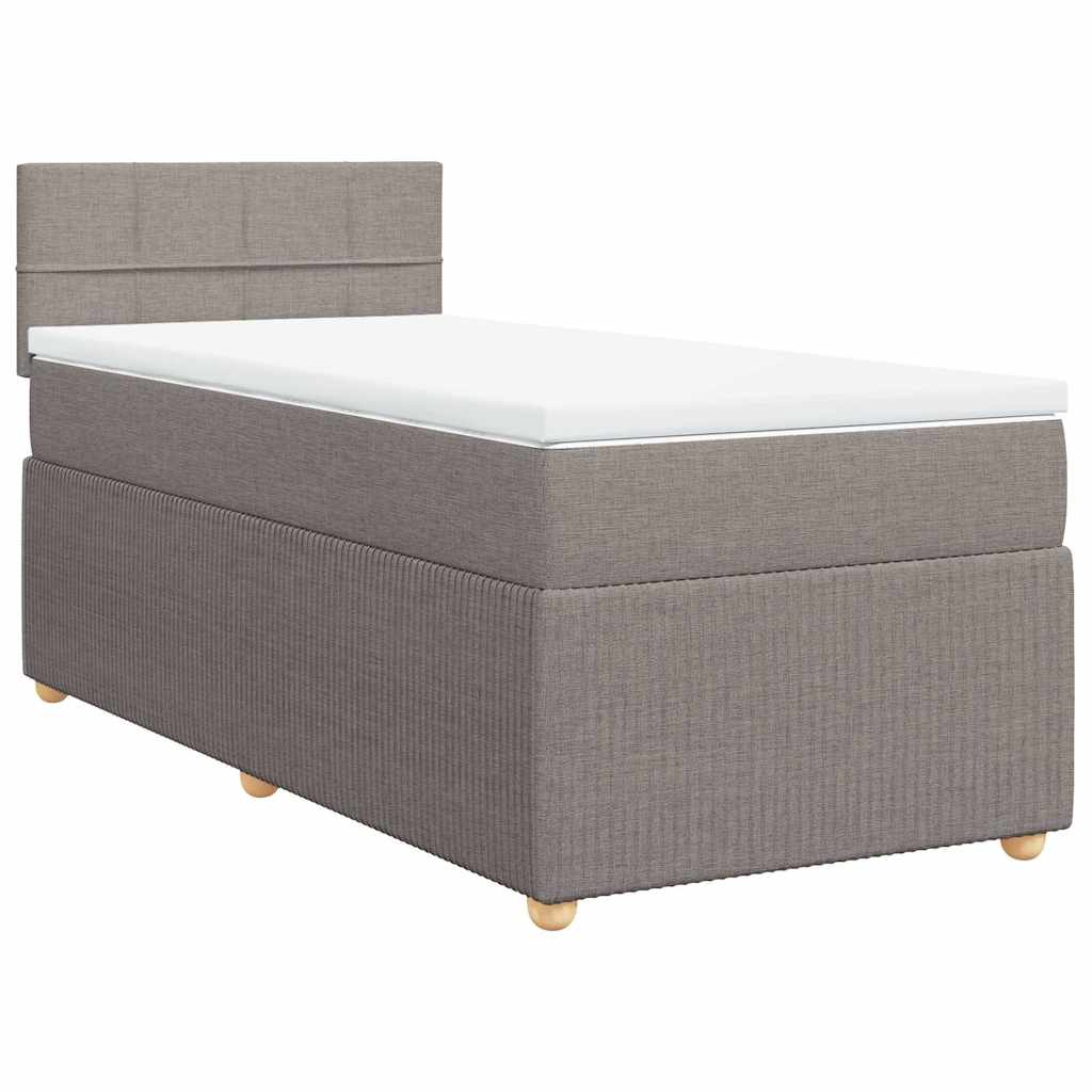Giroletto a Molle con Materasso Tortora 90x190 cm in Tessuto