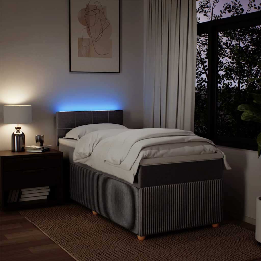 Giroletto a Molle con Materasso Tortora 90x190 cm in Tessuto - homemem39